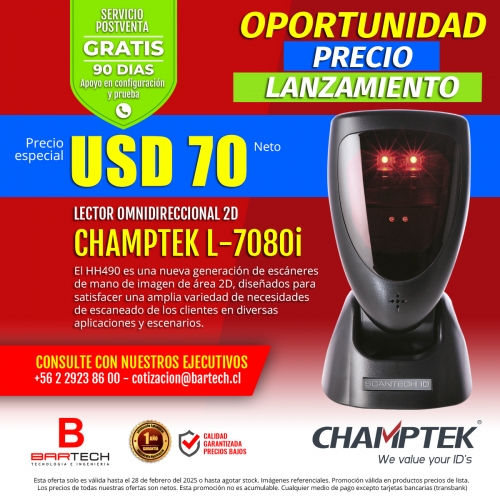 Lector Omnidireccional Champtek L-7080i